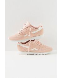 Reebok - Classic Leather Sneakers At Free People In Possibly Pink, Size: Us 7 - Lyst