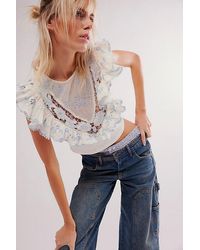 Free People - Violet Ruffle Top - Lyst