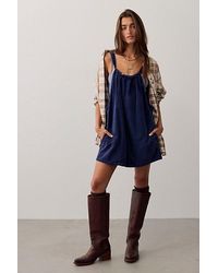 Free People - Freebird Cord Shortalls - Lyst