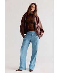 Free People - Set On You Slim Solid Trousers - Lyst
