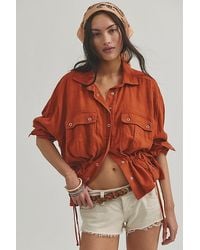 Free People - We The Free Sunout Linen Top - Lyst