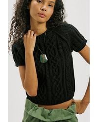 Free People - Bubblegum Cable Knit Pullover - Lyst