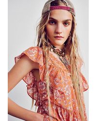 Free People - Saltwater Washed Trucker Hat At In Brick - Lyst