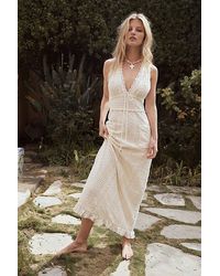Free People - Running Through My Mind Maxi Dress At In Ivory, Size: Xs - Lyst
