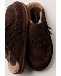 Free People - Fallon Fringe Mules - Lyst