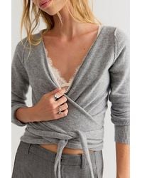 Free People - Cashmere Reversible Wrap Jumper - Lyst