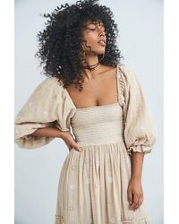 Free People - Dahlia Embroidered Maxi Dress - Lyst