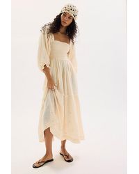 Free People - Dahlia Embroidered Maxi Dress - Lyst