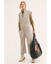 Free People Safari Camp Overall By Oneteaspoon - Natural