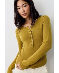 Free People - Hudson Solid Cashmere Henley - Lyst