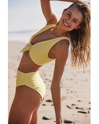 Beach Riot - Solid Highway Bikini Bottoms At Free People In Low Key Lemon, Size: Small - Lyst