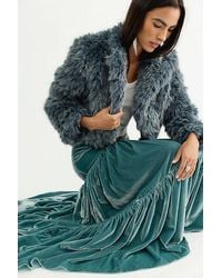 Free People - Juliette Velvet Maxi Skirt - Lyst