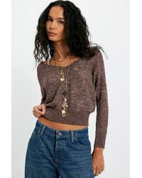 Free People - Soft Focus Fine Gauge Linen Pullover - Lyst