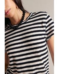 Free People - Nora Striped Linen Tee - Lyst