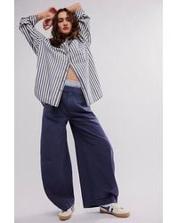 Free People - Tegan Washed Barrel Trousers - Lyst