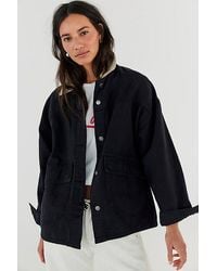 Free People - Lemon Denim Jacket - Lyst
