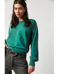 Free People - Fade Into You Tee At Free People In Mermaid, Size: Xs - Lyst