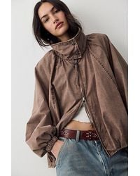 Free People - Chelsea Funnel-Neck Oversized Jacket - Lyst