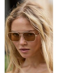 Free People - Brooks Metal Aviator Sunglasses - Lyst