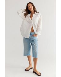 Free People - Lexi Poplin Button Down Shirt - Lyst