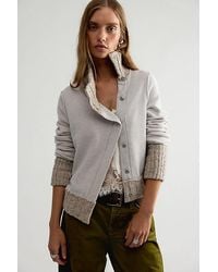 Free People - We The Free Off Kilt Funnel-Neck Wool Cardi - Lyst
