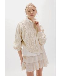 Free People - Frankie Cable Sweater - Lyst