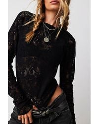 Free People - In The Meadow Tee At In Black, Size: Xs - Lyst