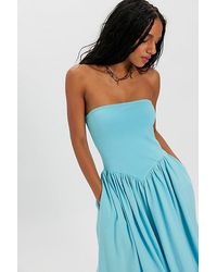 free-est - Onda Drop-Waist Tube Midi Dress By - Lyst