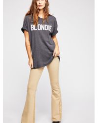 Free People Penny Pull-on Flare Jeans - Green