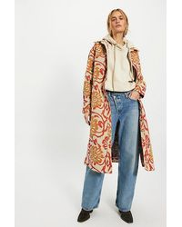 Free People - Brick Lane Jacquard Maxi Shirt Jacket Top - Lyst