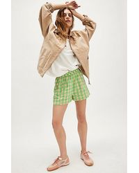 Free People - Get Free Seersucker Pull-On Shorts - Lyst