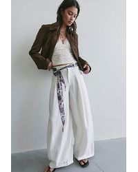 Free People - About It Baggy Linen Trousers - Lyst