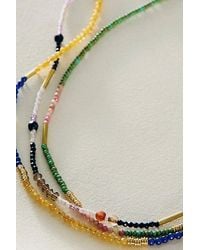 Free People - Muse Semi-Precious Short Beaded Layering Necklace - Lyst