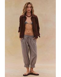 free-est - Taye Smocked Cotton Capris By - Lyst