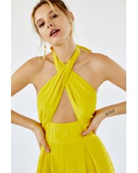 Free People Shift Jumpsuit By S/w/f - Yellow