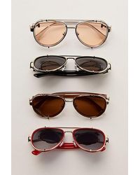 Free People - Wesley Oversized Aviator Sunglasses - Lyst