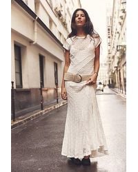 Free People - Cypress Lace Maxi At In Optic White, Size: Xs - Lyst