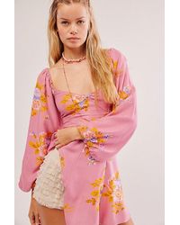 Free People - Francesca Mini Dress At In Pink Combo, Size: Xs - Lyst