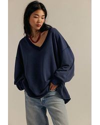 Free People - Venice V-Neck Sweatshirt - Lyst