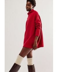 Free People - Ottoman Slouchy Tunic Jumper At In Red Scooter, Size: Xs - Lyst