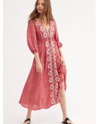 Free People Embroidered Fable Dress - Pink