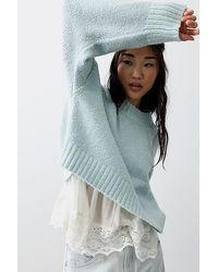 Free People - Laguna Crew Neck Cotton Pullover - Lyst