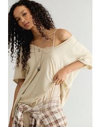 Free People - Nina V-Neck Tee - Lyst