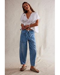 Free People - We The Free Silverton Puddle Barrel Jeans - Lyst
