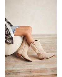 Free People - Montage Tall Boots At Free People In English Khaki, Size: Eu 36.5 - Lyst