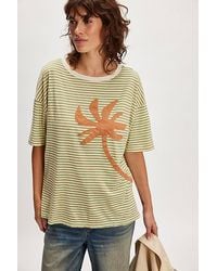 Ragabond - Striped Palm Applique Tee By - Lyst
