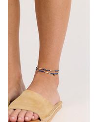Free People - Muse Semi-Precious Beaded Anklet - Lyst