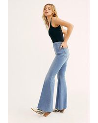 Free People Just Float On Flare Jeans - Blue