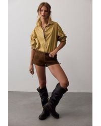 Free People - Sun Siren Vegan Suede Micro Shorts - Lyst