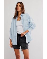 Free People - Ashley Denim Shirt - Lyst